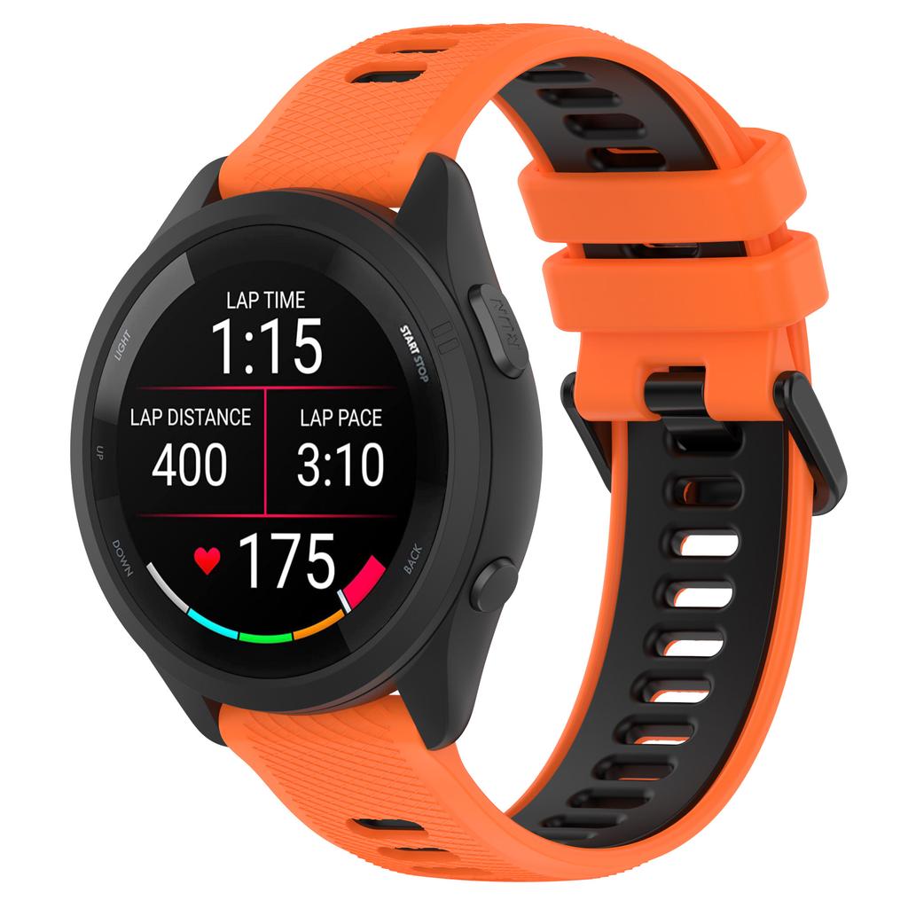 Силиконовые ремешки для часов Garmin Forerunner 265S 18 мм, двухцветный сменный ремешок