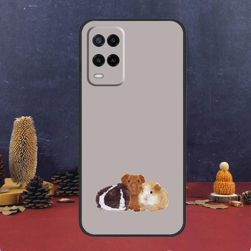 Cute Cartoon Guinea Pig For OPPO A58 A78 A98 A15 A16 A17 A76 A96 A77 A52 A72 A5 A9 A79 A94 A74 A57S A53S A54S Case