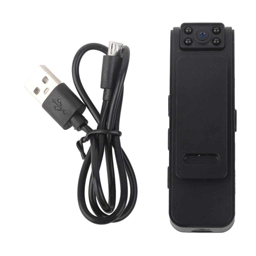 Mini Body Camera 1080P HD Wearable Magnetic Absorption Video Recorder with 90 Degree Rotation Lens