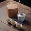 Ge kiln ceramic kung fu tea set gift box packaging can be printed anniversary company activities festival 1S store business gifts