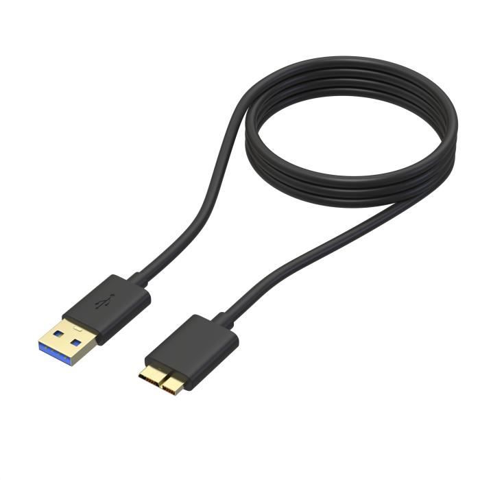 Кабель USB 3.0 - Phonillico - Папа A к Micro B - 1 м - Совместим с внешними жесткими дисками