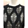 Hollow Out Pullovers Women Black Autumn Streetwear Personality Casual Loose Korean Style Fashion Solid Sexy Knitwear New Grunge