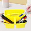 6Pcs/Set with Handles Plastic Storage Organizer 3 Compartments Divided Basket Bin  Pen