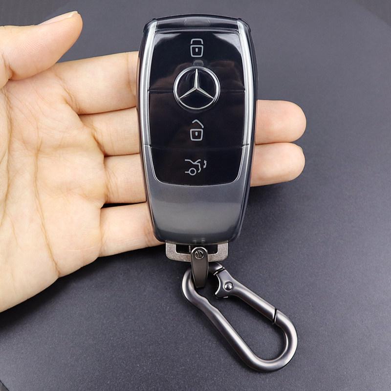 Ультратонкий прозрачный чехол для ключа для Mercedes-Benz E300L, GLC260L, A200L, GLB, GLE350 и CLS-Класса