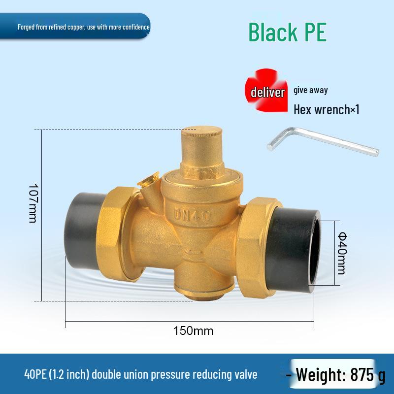 Редукционный клапан давления для водопроводной трубы для бытовых нагревателей - PPR20/25/32, 4-точечный PE фитинг
