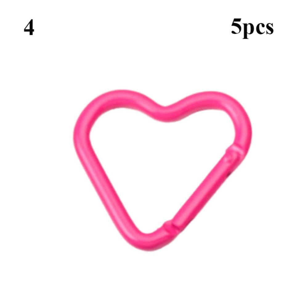 5 шт. карабин в форме сердца разноцветные пряжки для ремня сумки новые застежки-кнопки зажимы кошельки сумки