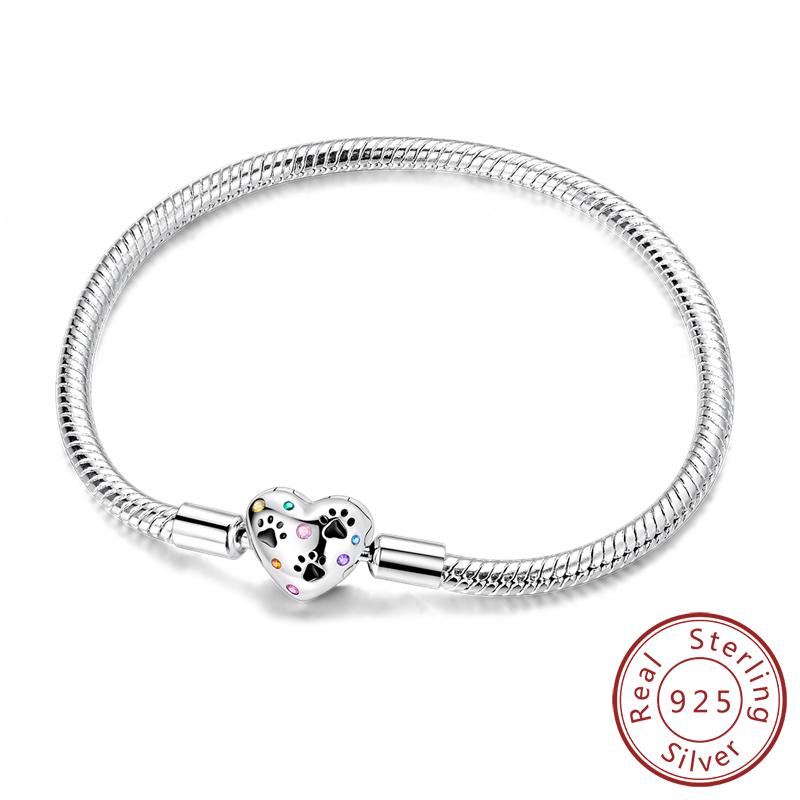 Authentic Original Bracelet High Quality Fine Jewelry Bangle Copper Metal Charm Bead Component Bracelet High Quality Fine Jewelry 17-20CM Love Cross