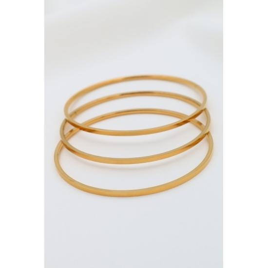 Тройной браслет Ajda Gold Steel Браслет Шарм Стильный комбинированный браслет