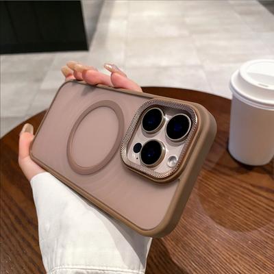 Магнитный чехол для iPhone 16 14 13 12 11 15 Pro Max Plus Роскошный матовый полупрозрачный бронированный противоударный чехол Magsafe для беспроводной зарядки