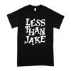 Ограниченная Хип-Хоп Унисекс Футболка 90-х Less Than Jake Панк-Рок Группа Футболка Хлопок Черный Принт Оверсайз Короткий Рукав Унисекс Женщины