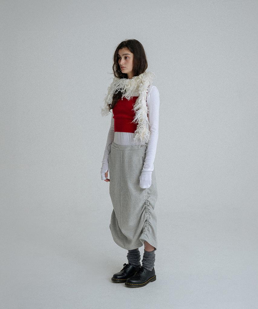 Sunday Fruits Market String Sweat Skirt Gray
