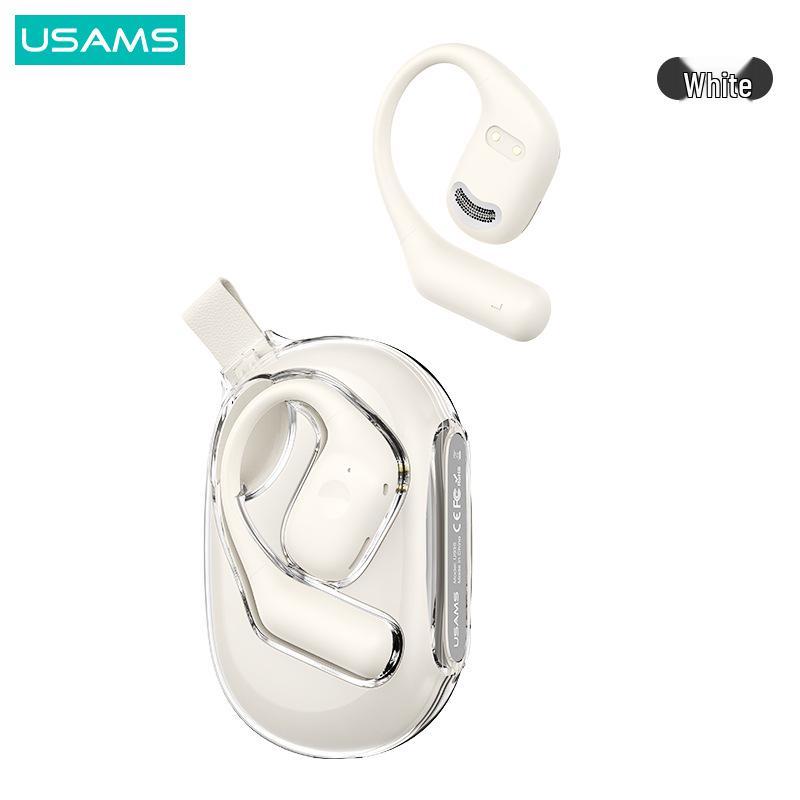 USAMS UG26 Dual Ear-hook Wireless Bluetooth 5.3 Earbuds - Long-wearing, No Pain Design.
