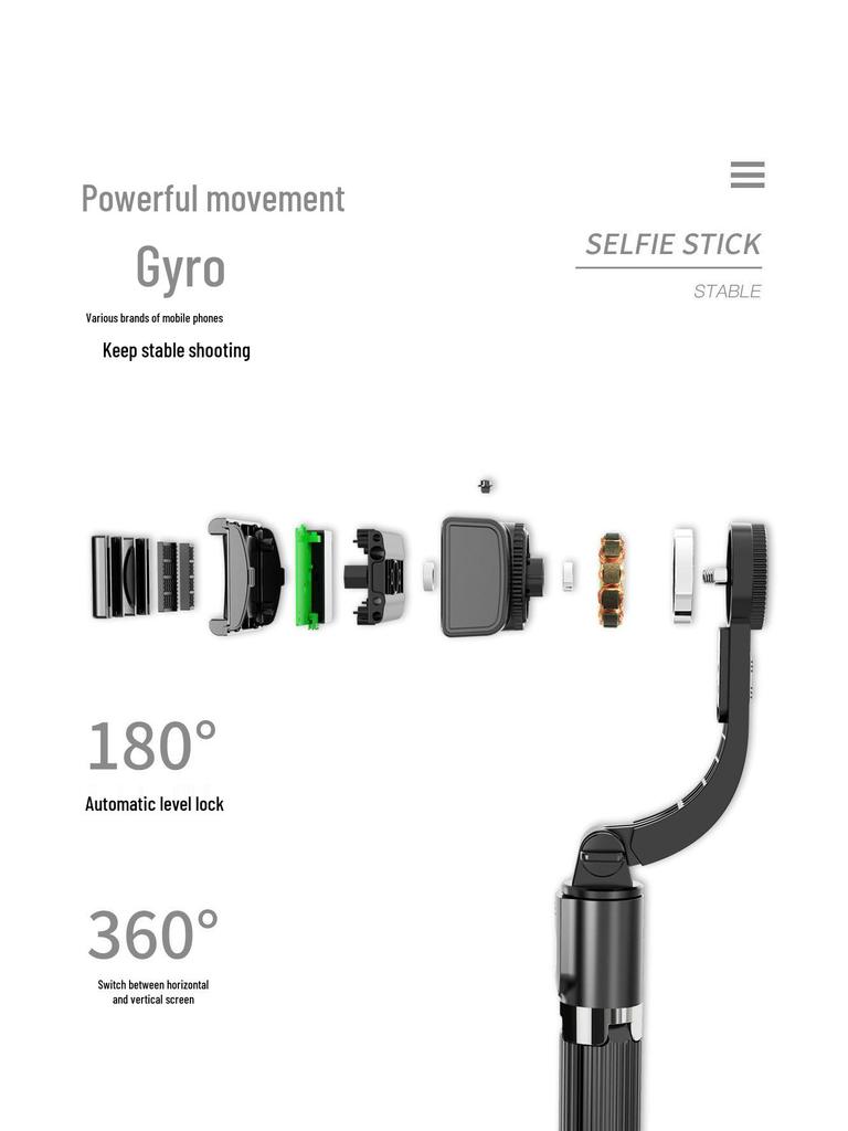 Single-Axis Handheld Mobile Stabilizer & Selfie Stick with Remote Control