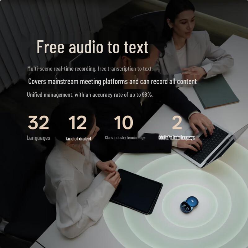 IFLYTEK AI-переводящая Bluetooth-гарнитура с шумоподавлением Pro 3