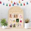 My First Year Wooden Photo Board 12 Months Newborn Milestones Picture Frame Arch Door My First Year Picture Frame For Boys Girls