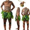 Дышащий костюм Мауи из мультфильма «Моана» с реалистичными татуировками для взрослых и детей