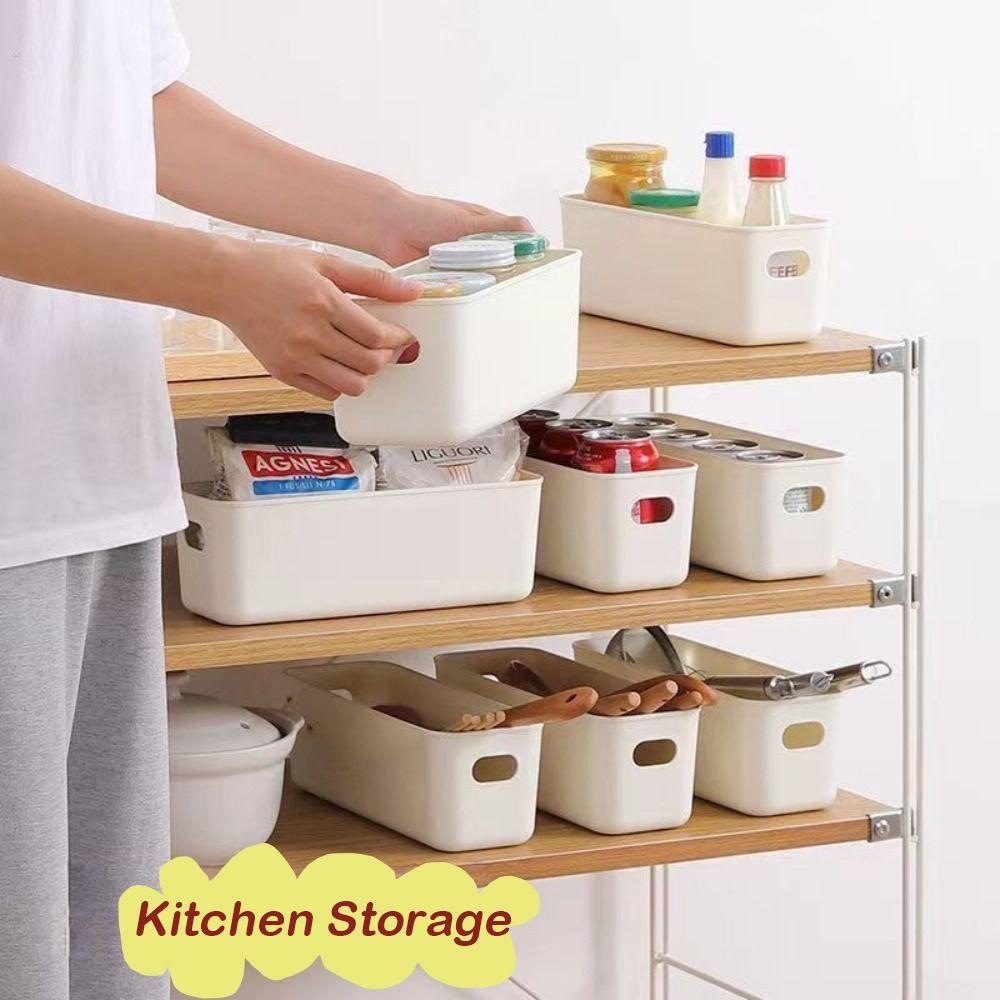 Large Capacity Kitchen Organizer Bin Coverless Organizer Containers Durable Storage Drawer