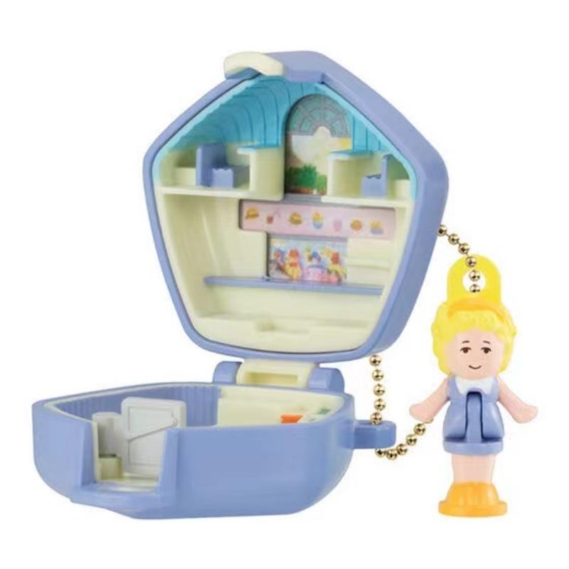 Bandai Оригинальный брелок Polly Pocket Мини-шкатулка Очаровательная ретро-игрушка 90-х Коллекционный Кавайный Подарок Украшения для Взрослых