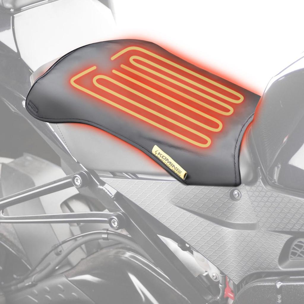 KOMINE Motorcycle 12V Heated Seat Free Pad, Black, 08-305 EK-305