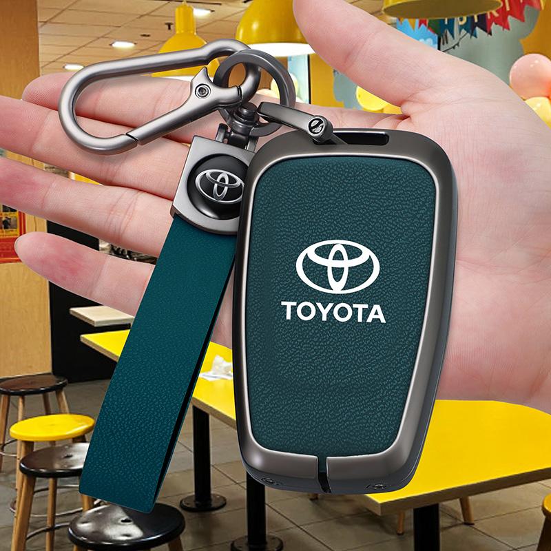 2026 Горячий Для Toyota Колпачки на ступицы Сплав+Кожа Чехол для ключа автомобиля Оболочка Брелок Для Toyota Prius Camry Corolla CHR C-HR RAV4 Land Cruiser