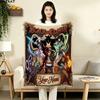1PC Black Clover Custom Name Patterned Flannel Blanket Suitable For All Seasons For Home Decor Warmth And Comfort Gifts Holiday Present