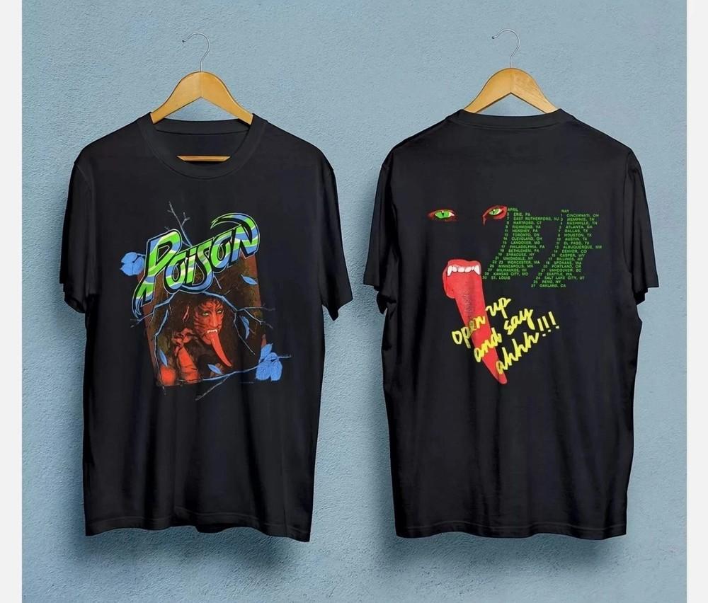 Vintage 80s POISON Open Up And Say AhhBANNED 1988 tour concert band tshirt Unisex T-Shirt