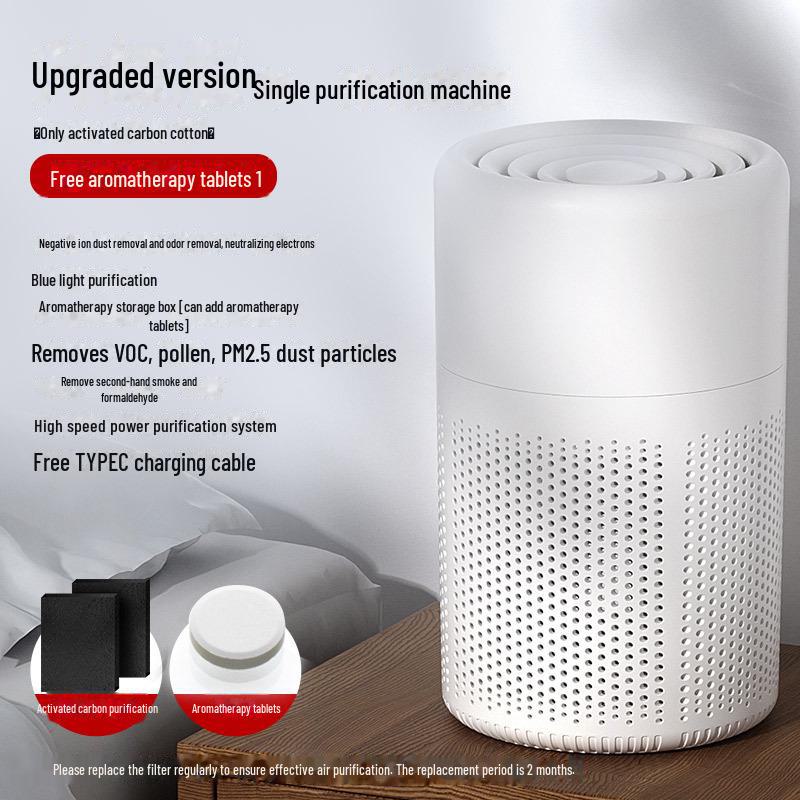 Компактный настольный очиститель воздуха для использования в помещении — устраняет пассивное курение и PM2.5