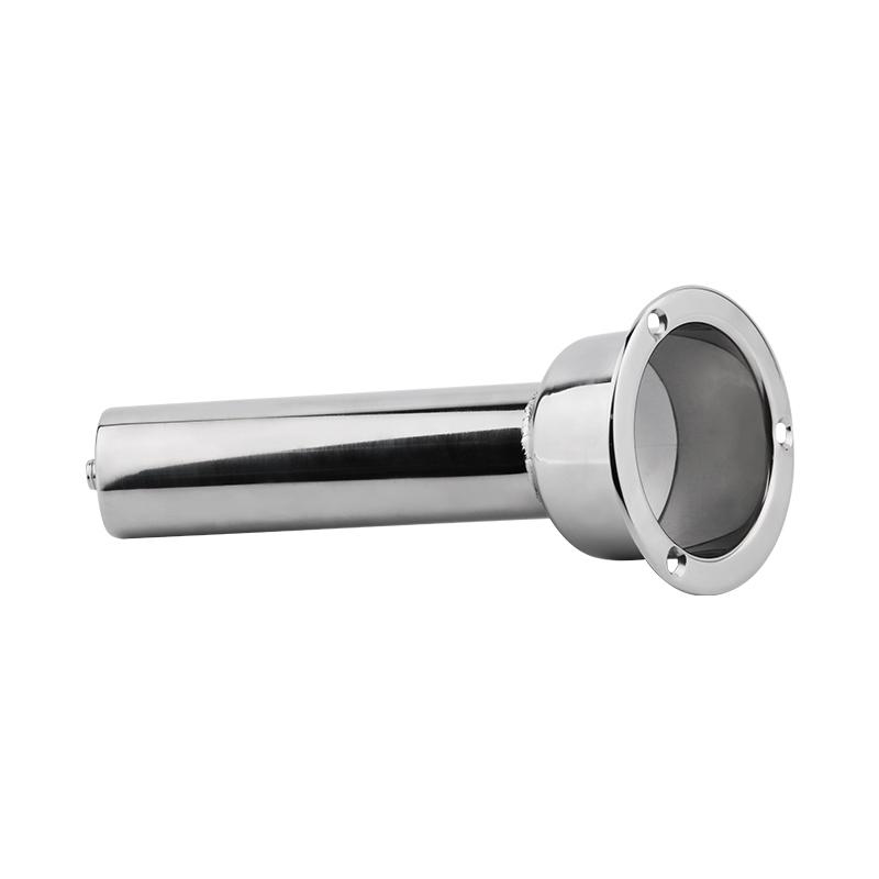 2 in 1 Boat Fishing Rod Tube Cup Holder Stainless Steel 15/30/90 degree Round Top Cup Holder for Yacht Ship Boat Accessories