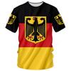 German Men's T-shirt Street Casual Top German Flag Print Oversize Shirts Street Hip Hop Harajuku Vintage Clothes O-neck Pullover