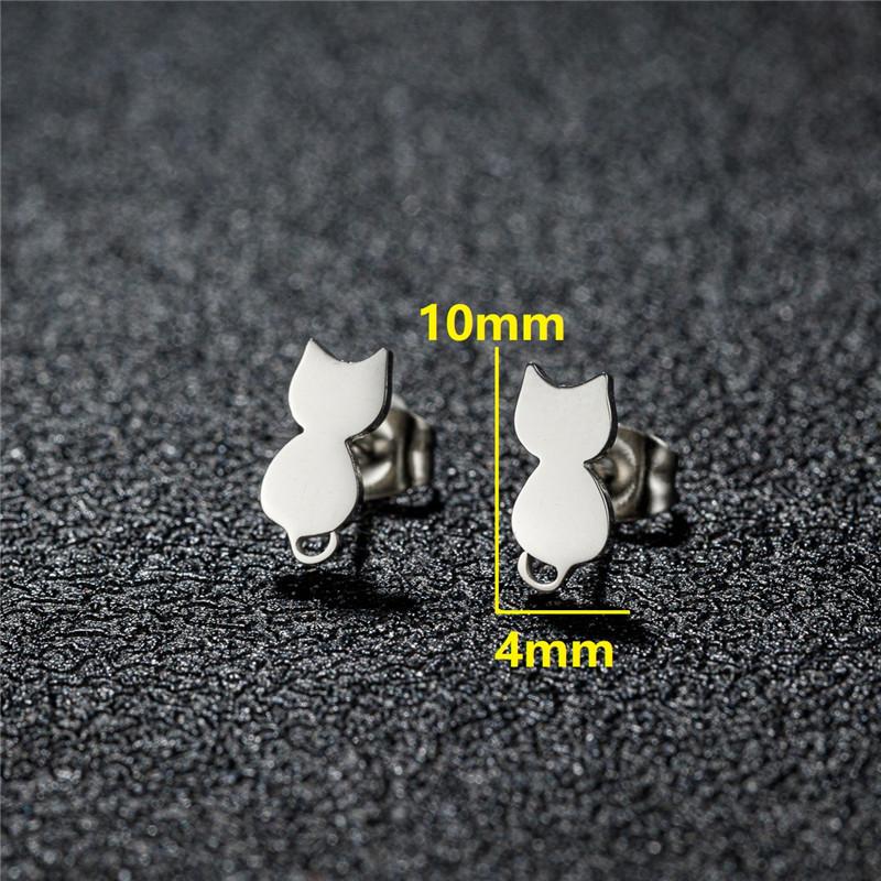 Minimalist Cute Animal Earings Jewelry Small Penguin Fish Swallow Stud Earrings for Women U Shaped Earing Oorbellen