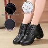 Женские современные бальные ботильоны до середины икры - Мягкая подошва, средний каблук.