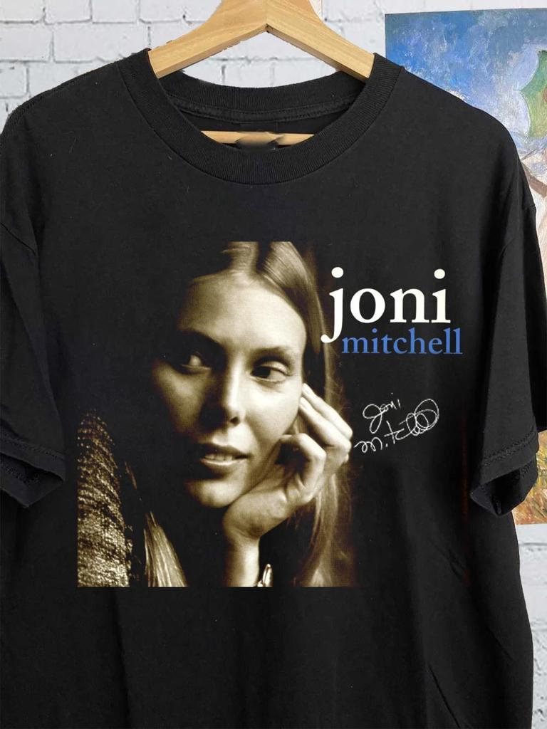 Rare Joni Mitchell Signature Black T Shirt All Size S-5XL TH485