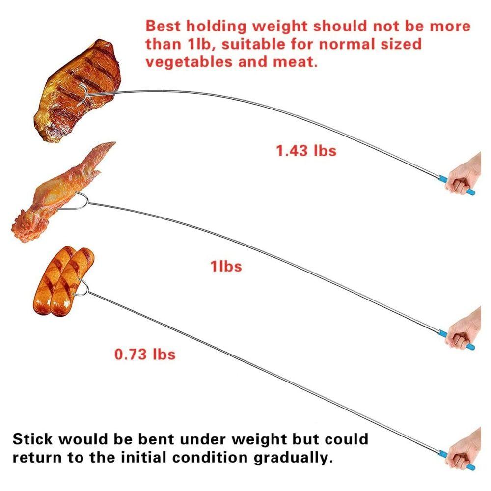 Нержавеющая сталь принадлежности для кемпинга шампуры для барбекю инструменты для барбекю палочки для жарки телескопические вилки для барбекю