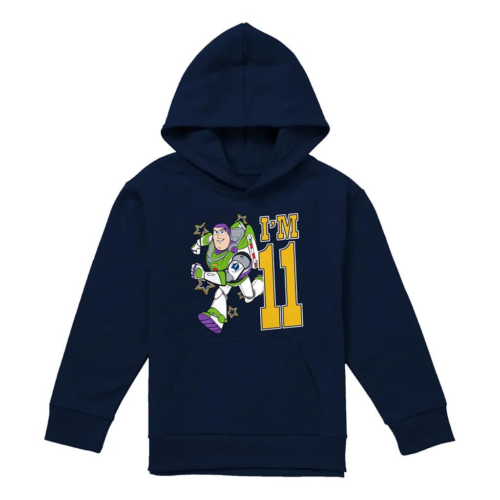 Toy Story Childrens/Kids I'm 11 Buzz Lightyear Birthday Pullover Hoodie