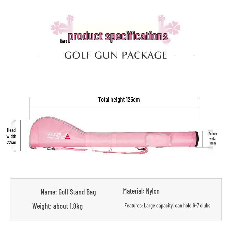 PGM Women's Golf Bag for 6-7 Clubs – Lightweight and Easy to Carry