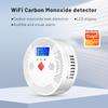 Tuya WiFi Умный Детектор Угарного Газа Сигнализация 85 дБ Звуковое Предупреждение ЖК Цифровой Дисплей Домашний Внутренний Монитор CO в Реальном Времени Отравление