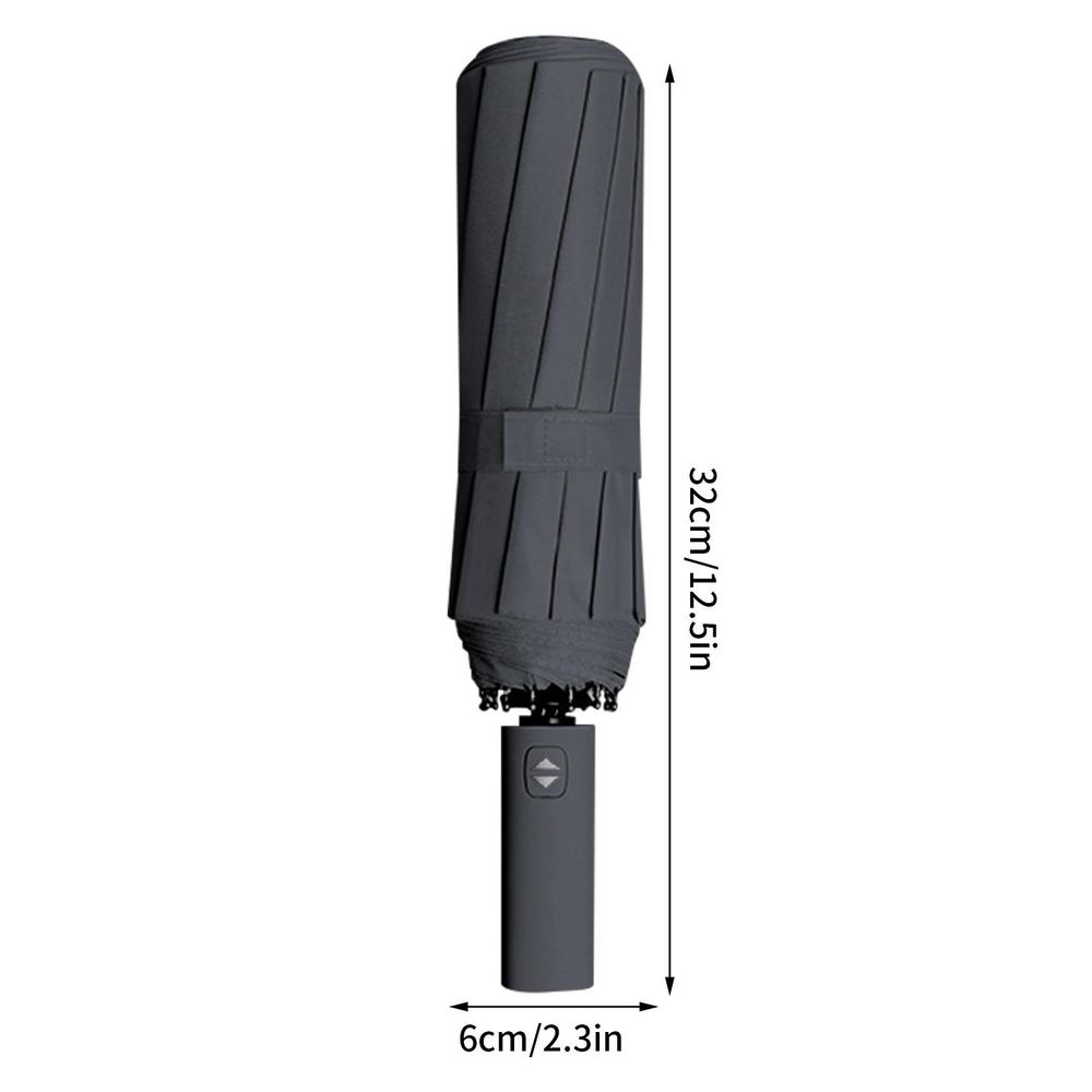 12 Bones Automatic Umbrella One-Click Opening And Closing Men's Business Folding Large Reinforced Windproof Women Sunshade