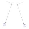 [R0827] - Artisanal Silver 'Meghan' Rose Quartz Earrings (rhodium Plated) - 6 Mm