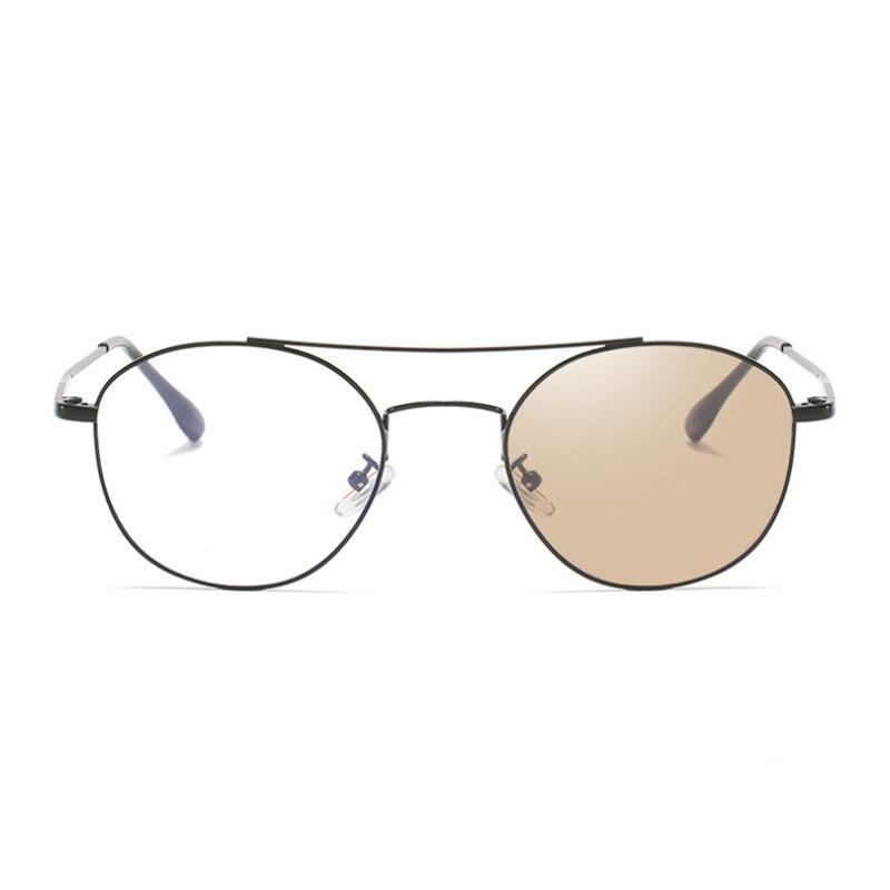 Солнечные Фотохромные Розовые/Серые/Чайные Линзы для Близорукости Очки по Рецепту Женские Мужские Металлические Овальные Миопы Очки 0 -0.5 -1.0 -1.5 До -6.0