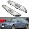 1 пара прозрачных корпусов боковых фонарей для BMW E46 3 серии 4D/5D 2002-2005, автоматические поворотники, индикаторные лампы