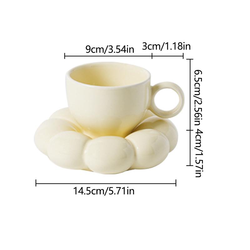 Керамическая кружка для современной гостиной, 200 мл, декоративная тарелка с облаком, набор кофейных чашек, керамическая чашка