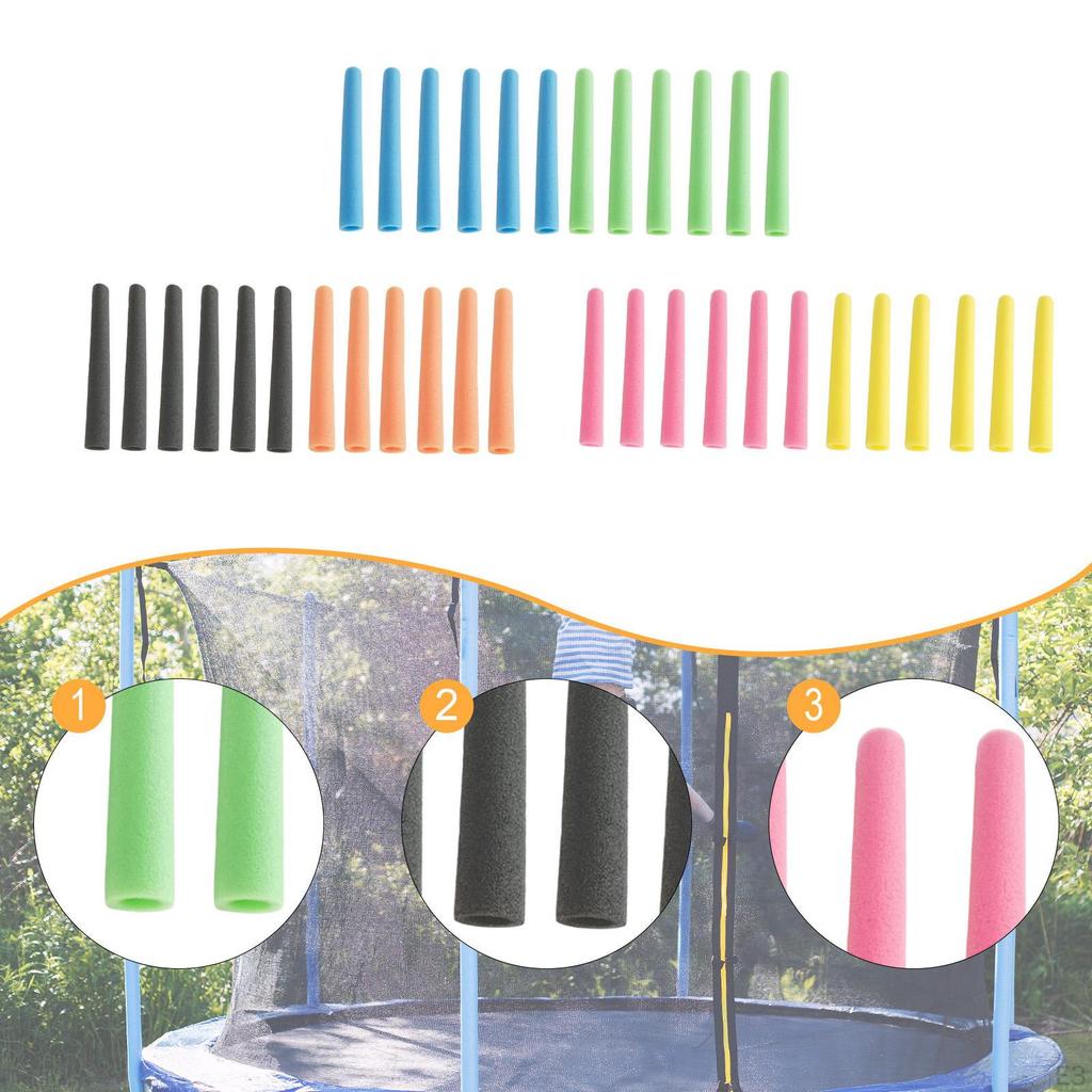 12 Сменных поролоновых защит для стоек батута для ограждения прыжкового полотна