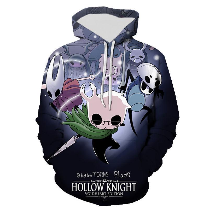 Game Hollow Knight с 3d принтом для мужчин/женщин, детей, осенне-зимняя повседневная толстовка с длинными рукавами, большие толстовки, одежда унисекс
