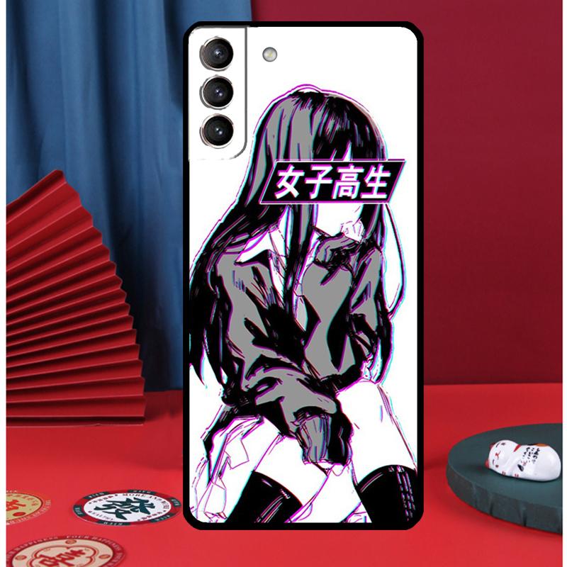 Грустный Аниме Эстетичный Чехол для Телефона Senpai для Samsung Galaxy S24 Ultra S9 S10 S20 S21 S22 Plus S23 FE S25 Ultra Задняя Крышка