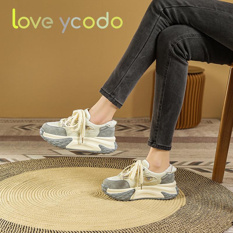 Women and Girls Students Spring and Fall Fashion Casual Platform Raised Comfortable Sneakers