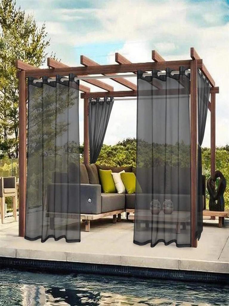 Solid Color Terylene Waterproof UV-Resistant Curtain