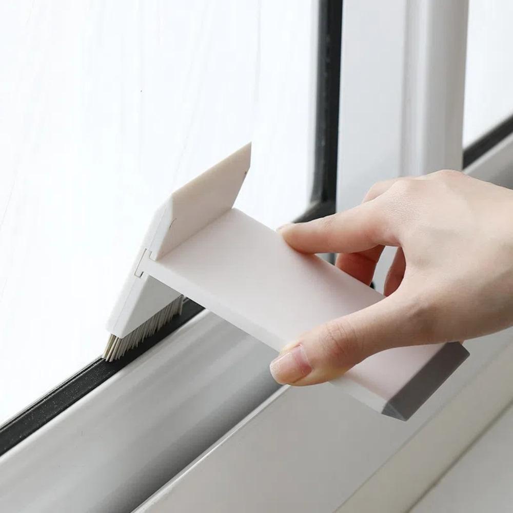 Durable Plastic Kitchen Sink Brush Removable Portable Countertop Brush Multifunctional White Mini Cleaning Brush Bathroom