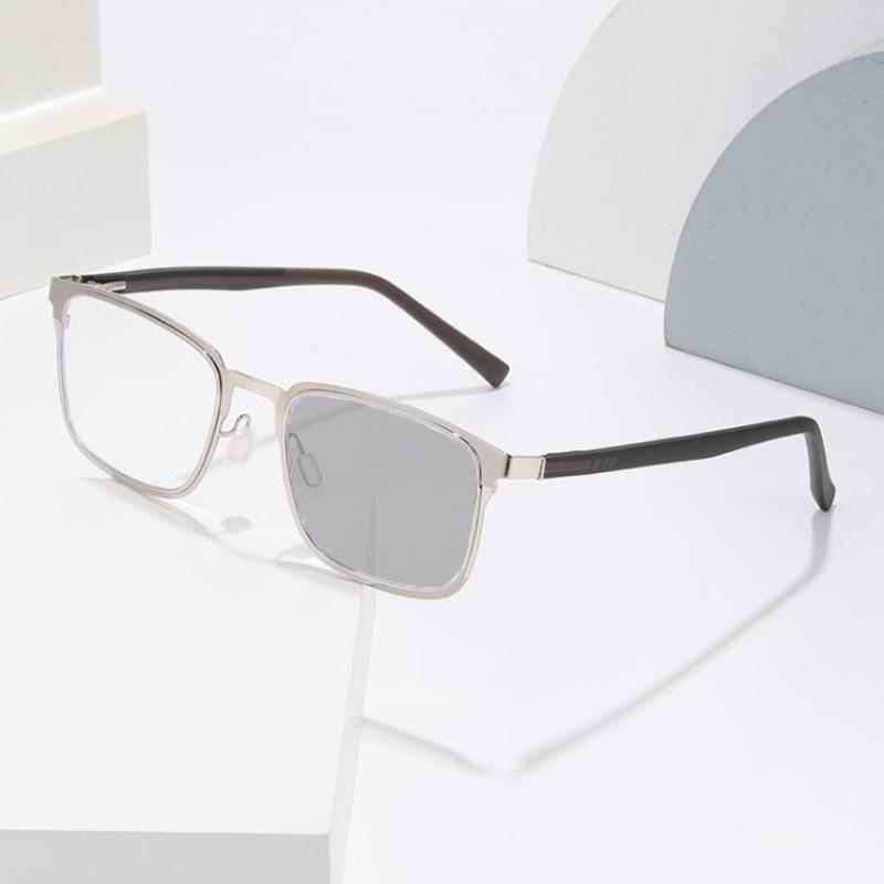 Квадратные полнокадровые деловые фотохромные очки для близорукости, ультралегкая удобная оправа, дужки из TR90, диоптрии от 0 до -4.0