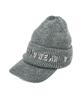 Вязаная шапка классическая спортивная с вышитым логотипом и козырьком для защиты от холода гольф MG4FCP42M GY00 [Munsingwear] мужская (Серый)