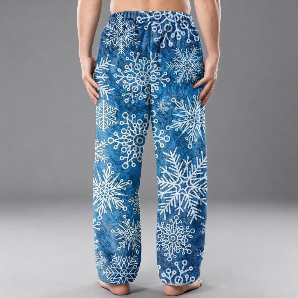 Мужские фланелевые повседневные брюки с карманом, Повседневные брюки с принтованным карманом, Домашние брюки для сна